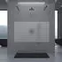 doporro Bremen01ms Walk-In Duschwand 120x200cm, Milchglasstreifen, ESG 8mm, schwarz (Bremen01ms)