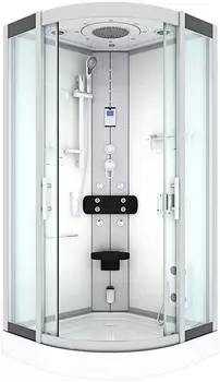 AcquaVapore D46-10T0-EC Komplettdusche 90x90cm ESG-Glas Wei&szlig; (D46-10T0-EC)