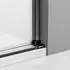 Bernstein DX906 Flex Nischendusche Schiebetür Soft-Close 8mm Nano ESG 150x195cm Schwarz matt (DX906)
