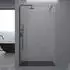 doporro Bremen02K Walk-In Duschwand 140x200cm Klarglas 10mm ESG Schwarz