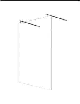 Glaszentrum Hagen Jade Walk-in-Duschwand 148x200cm, ESG Klarglas (GH-1001148-RH)
