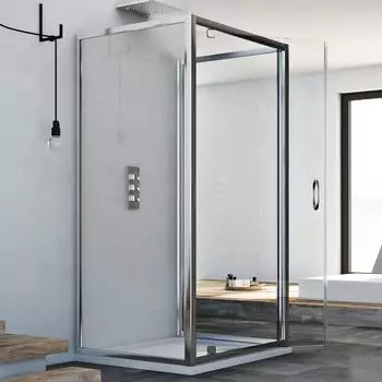 Idralite Duschkabine Dreiseitig Schwenktür Klarglas 90x90x90cm