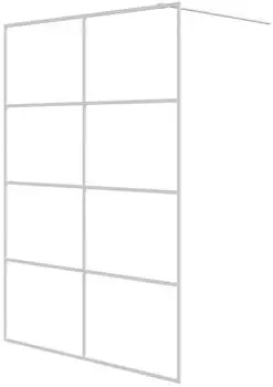 vidaXL Duschwand f&uuml;r Begehbare Dusche Wei&szlig; 140x195cm ESG-Klarglas (152144)