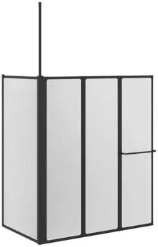 vidaXL Faltbare Duschwand Wei&szlig; Aluminium 120x70x137cm