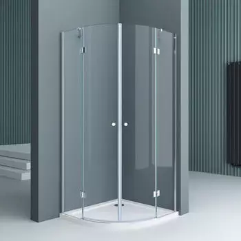 doporro Ravenna02K Viertelkreis-Duschkabine 90x90x190cm ESG Klarglas Nano-Beschichtung (Ravenna02K)