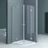 doporro Ravenna02K Viertelkreis-Duschkabine 90x90x190cm ESG Klarglas Nano-Beschichtung (Ravenna02K)