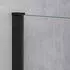 doporro Bremen1K Walk-In Duschwand 100x200cm mit 30cm Nebenteil, 8mm ESG Klarglas, schwarz (Bremen1K)
