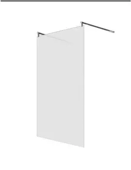 Glaszentrum Hagen LoLa Walk-in-Duschwand 88x200cm, ESG Glas, Satin (GH-100188-FR-RH)