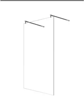 Glaszentrum Hagen Jade Walk-in-Duschwand 28x200cm, ESG Klarglas (GH-100128-RH)