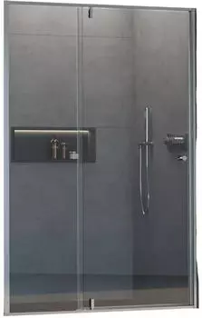 Bernstein NT606 Flex Nischendusche Dreht&uuml;r 110x195cm, 6mm ESG Klarglas Nano, Chrom