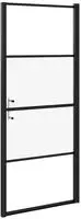 vidaXL Duscht&uuml;r 81x195 cm Halbmatt Hartglas Schwarz
