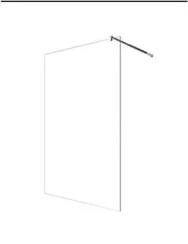 Glaszentrum Hagen Jade Walk-in-Dusche 108x200cm Klarglas ESG (GH-1001-108)