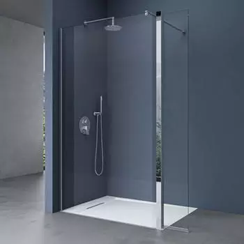doporro Bremen2K-Plus Walk-In Duschwand 80x200cm mit 30cm Nebenteil, 10mm ESG-Sicherheitsglas (Bremen2K-Plus)
