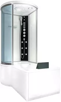 AcquaVapore Duschtempel Badewanne-Dusche-Kombination 100x170cm, ESG-Sicherheitsglas, Massaged&uuml;sen (K55-R03)