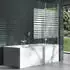 Mai & Mai Cortona Badewannenaufsatz Faltwand 120x140cm ESG Nano teilsatiniert (C1408SL)