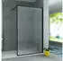 Aloni RECO80 Walk-In Duschwand 8mm ESG Nano-Beschichtung Schwarz Matt (RECO80)