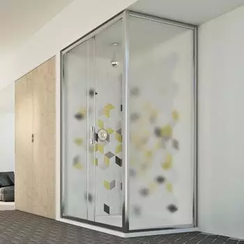 Idralite Young Duo Duschkabine 1 Tür 120x80cm H198 ESG-Strukturglas