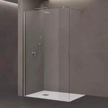 doporro Bremen02K Walk-In Duschwand 120x200cm Klarglas ESG 10mm Chrom (Bremen02K)