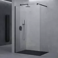 Doporro Duschwand Duschtrennwand 130x200 Walk-in Dusche Mit Stabilisator Aus...