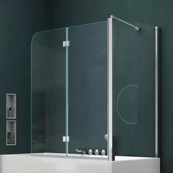 Mai & Mai Cortona113 Badewannenfaltwand 2-teilig 6mm Sicherheitsglas Nano 80x120x140cm (Cortona113)