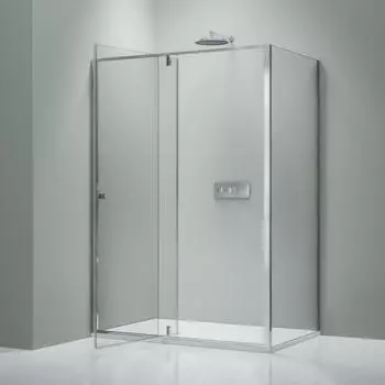 Bernstein NT606 FLEX Eckdusche mit Dreht&uuml;r, Nano Klarglas 6mm, 100x100cm, Chrom (NT606)