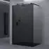 doporro Bremen01VG Walk-In Duschwand 140x200cm 8mm ESG-Glas Nano schwarz (Bremen01VG)