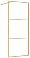 vidaXL Duschwand f&uuml;r Begehbare Dusche mit ESG Klarglas Golden 80x195cm