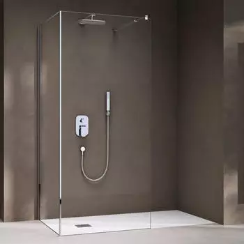 doporro Bremen01K-L Walk-In Duschwand 120x80cm Eckdusche 8mm ESG Klarglas Nano (Bremen01K-L)