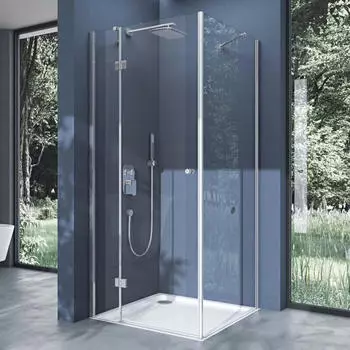 doporro Ravenna05 Eck-Duschkabine 80x90cm ESG-Glas NANO-Beschichtung (Ravenna05)