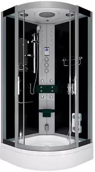 AcquaVapore D46-53T1-EC Komplettdusche 90x90cm ESG-Glas Schwarz (D46-53T1-EC)