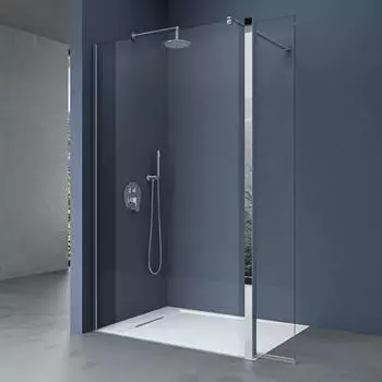 doporro Bremen Walk-in Duschwand mit Nebenteil 70x200cm, 10mm ESG Klarglas, Nanobeschichtung (Bremen)