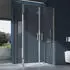 doporro Ravenna66 Eck-Duschkabine 80x100x195cm ESG-Klarglas 8mm Easy-Clean (Ravenna66)