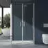 doporro Ravenna66 Eck-Duschkabine 80x100x195cm ESG-Klarglas 8mm Easy-Clean (Ravenna66)