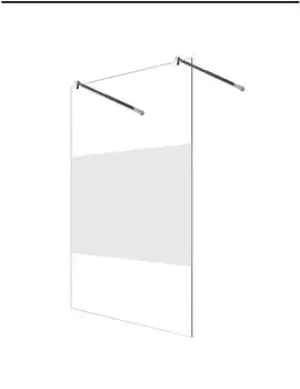 Glaszentrum Hagen Eva Walk-in-Dusche 118x200cm 10mm ESG Glas Satin-M (GH-1001118-MFR-EH)