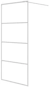 vidaXL Duschwand f&uuml;r Begehbare Dusche Wei&szlig; 90x195cm ESG-Klarglas (152141)