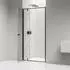 Bernstein NT604 FLEX Nischendusche Drehtür 80cm Schwarz matt, 6mm Nano ESG (NT604FLEX)