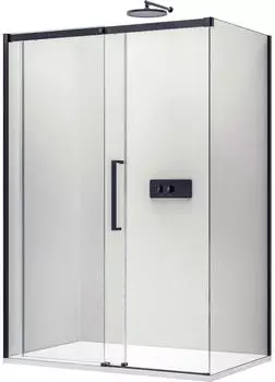 Bernstein DX906 FLEX Eckdusche Schiebet&uuml;r Soft-Close 160x70cm 8mm Nano Schwarz matt (DX906)