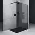 Mai & Mai Walk-In Duschwand 120x200cm ESG 8mm Nano Glas, Schwarz (BRAM1)