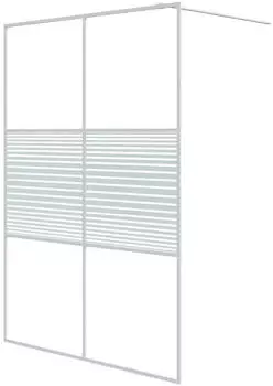 vidaXL Duschwand f&uuml;r Begehbare Dusche 140x195cm ESG-Klarglas Wei&szlig; (152154)