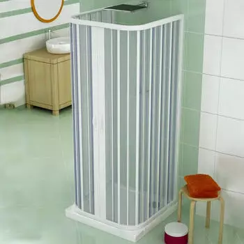 Pinto Saturnia Duschkabine 3-seitig 80x80x80cm Mittelöffnung PVC (BSAT2CONCC2808080)