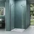 Mai & Mai Eckdusche 70x120cm 6mm ESG Klarglas NANO-Beschichtung H:190cm (R05K)