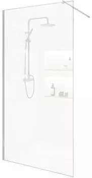 Home Deluxe BAKI Walk-in-Dusche Klarglas Aluminiumrahmen 140x200cm 10mm ESG