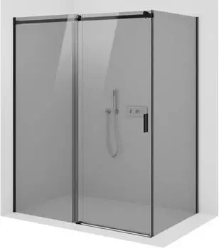 Bernstein NT806 Flex Eckdusche Schiebet&uuml;r 140x80cm, Nano Graues Glas 6mm ESG (NT806 FLEX)