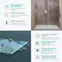 doporro Teramo4 Nischenschiebetür Dusche Klarglas 8mm 110x195cm (Teramo4)
