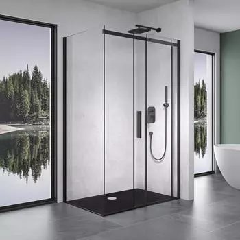 Mai & Mai Ravenna18 Eckdusche Schiebet&uuml;r 120x90cm 8mm ESG Nano-Glas (R18)