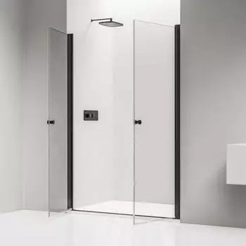 Bernstein NT218 Nischendusche Doppelpendelt&uuml;r 88x195cm 6mm Nano-Glas Schwarz matt (42156)