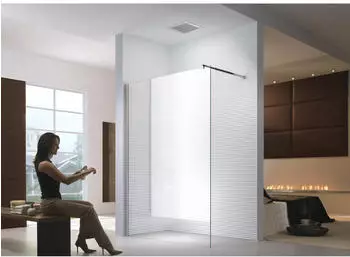 Glaszentrum Hagen Walk-in Duschwand Klarglas 10mm ESG 30x200cm (GH-100130)
