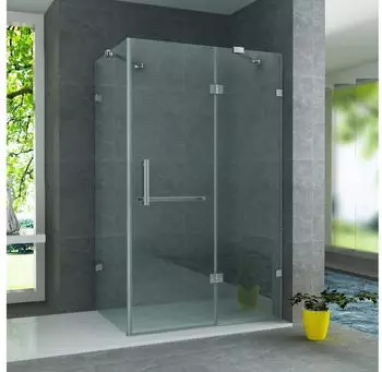 BELVIT Eckduschkabine Pendelt&uuml;r 8mm ESG Nano Glas 80x120x195cm (BV-DK4-80120)