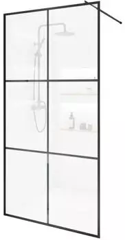 Home Deluxe BAKI Walk-in Duschabtrennung 110cm Schwarzer Rahmen Klarglas 10mm ESG (BAKI)
