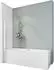 Schulte Duschwand Berlin für Badewanne, 70x130cm, 5mm ESG klar, alpinweiß (D16503 04 50)